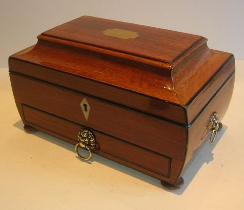 exquisite english regency mahogany jewelry box c1820