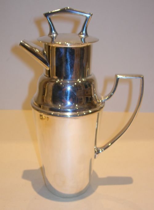 vintage novelty silver plated cocktail shaker by asprey of london