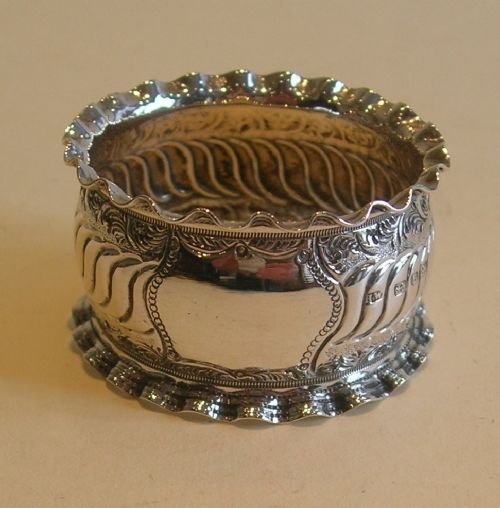 english sterling silver napkin or serviette ring victorian