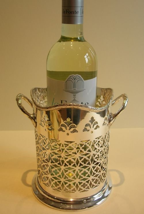 antique silver plated wine champagne bottle holder c1920 the alexander clark co ltd london