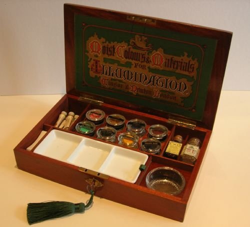 antique english artist's paint box by winsor newton edwardian