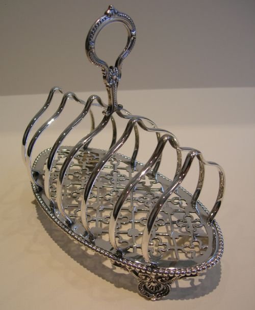 wonderful antique english silver plate toast rack letter holder by elkington co