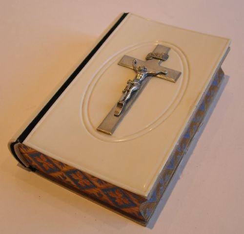 superb french prayer book dated 1860 ivory bound silver crucifix