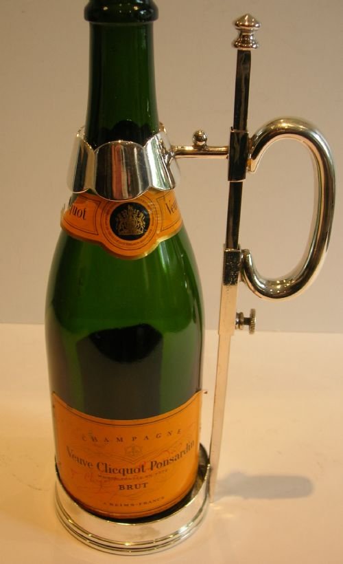 Superb Silver Plated Wine / Champagne Bottle Holder / Pourer By William
