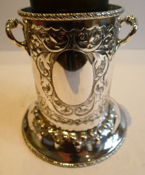 stunning antique english silver plated bottle holder by thomas white c1880