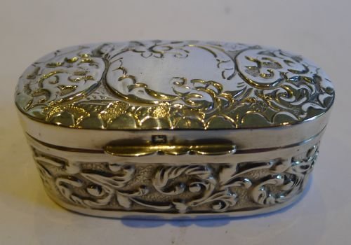 antique sterling silver ring box for three rings original interior 1905