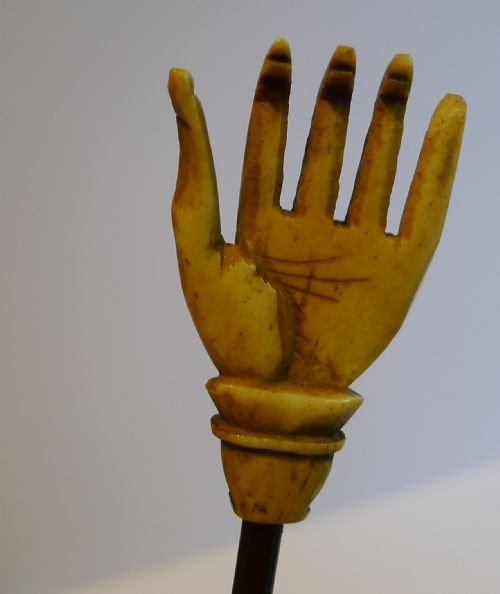early antique whale bone and bone wig scratcher back scratcher c1780