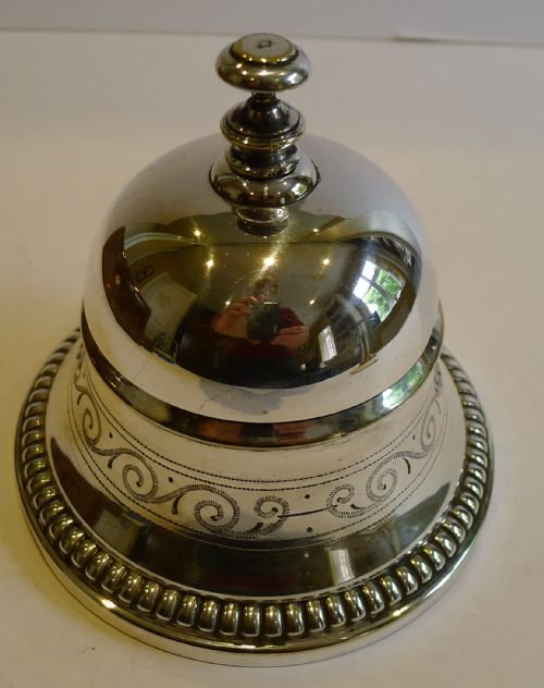 rare combined music box desk bell by wmf in silver plate c1900