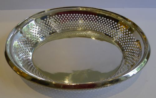 smart antique english silver plate bread basket by atkin brothers registration 1873
