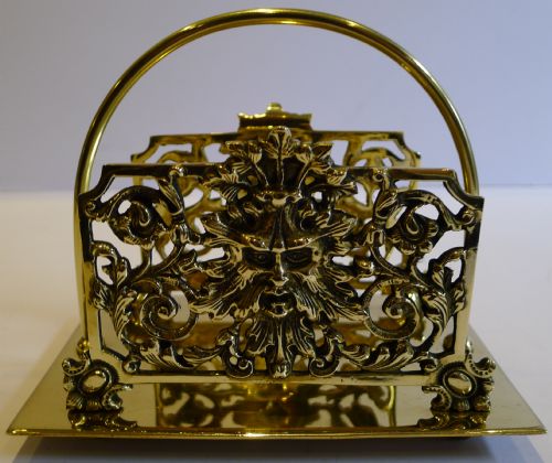 antique english cast brass letter rack holder c1880 figural