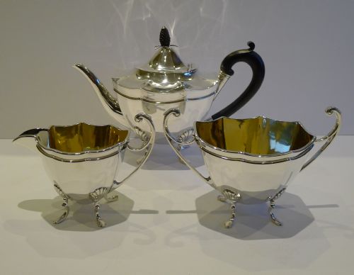 elegant antique english silver plated tea set c1880 by thomas latham ernest morton