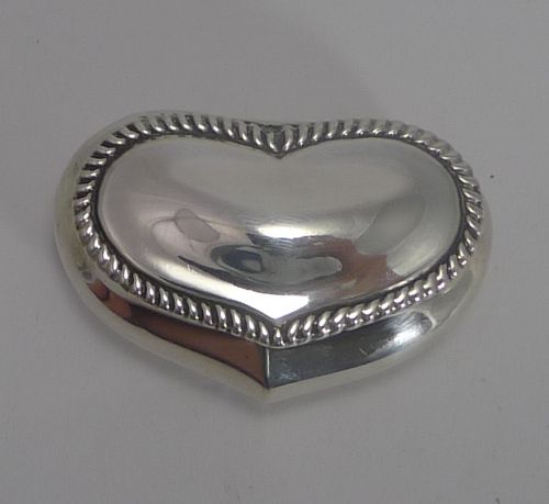 sweet antique english sterling silver heart shaped pill box 1899