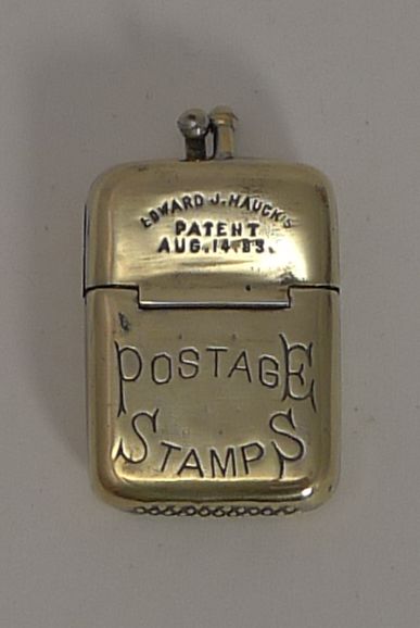 edward j hauck's vesta form of postage stamp case