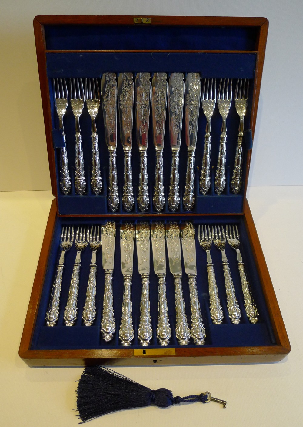 stunning set antique english fish knives forks by mappin brothers c1880
