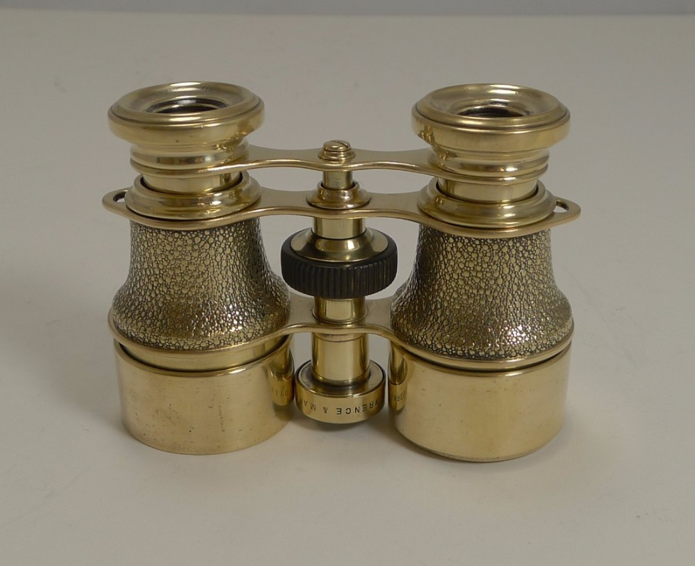antique english field glasses binoculars by lawrence and mayo with compass