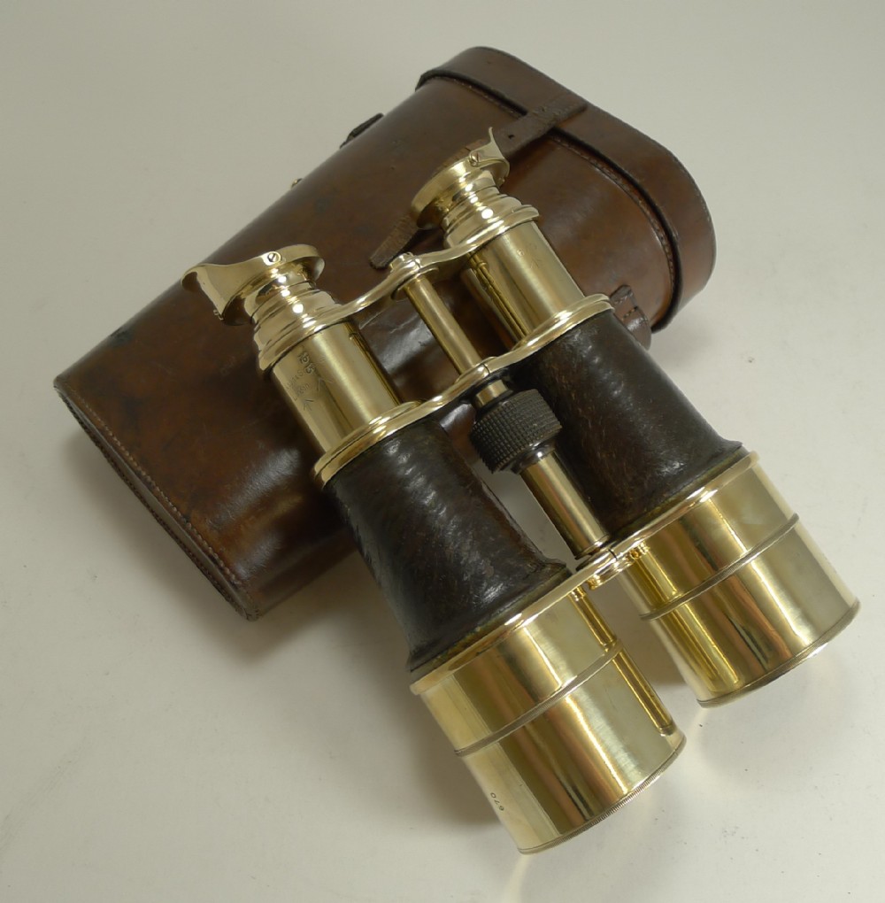 fine pair antique english military issue binoculars c1917