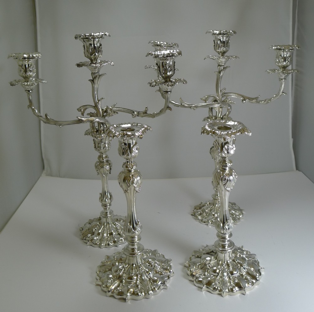 suite elkington candesticks candelabra in silver plate 1843 1879