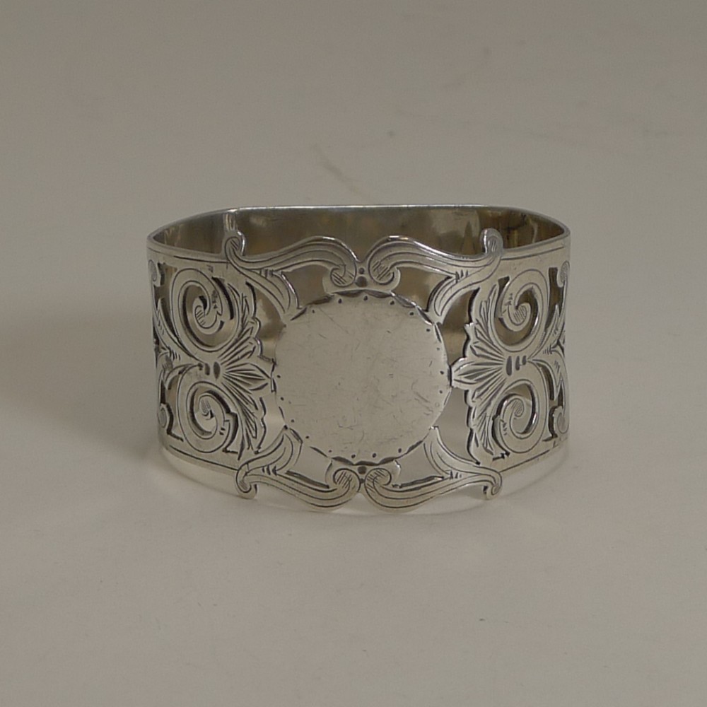 antique english sterling silver napkin ring 1902