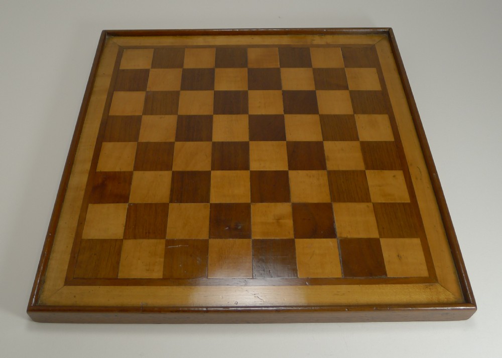 antique english chess board c1915