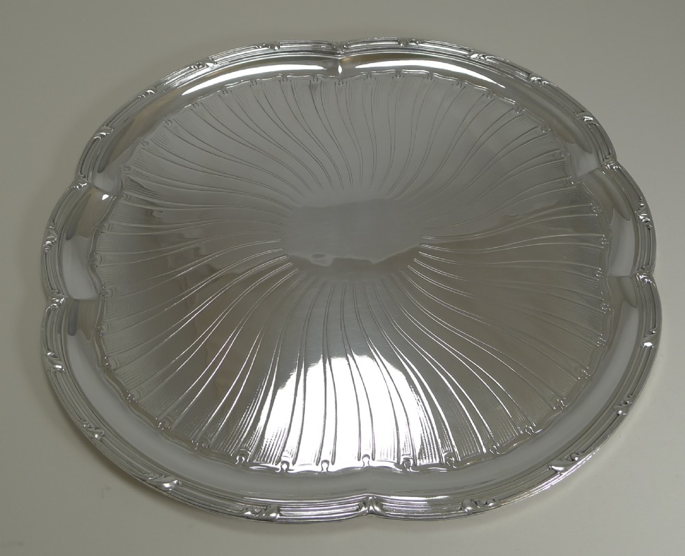 antique french christofle silver plated tray c1896 art nouveau