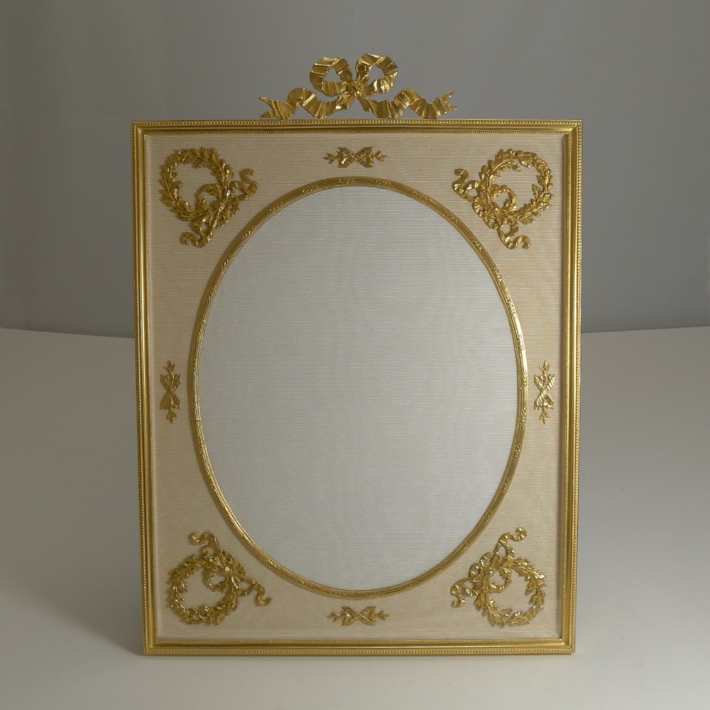 grand french gilded bronze photograph picture frame c1900