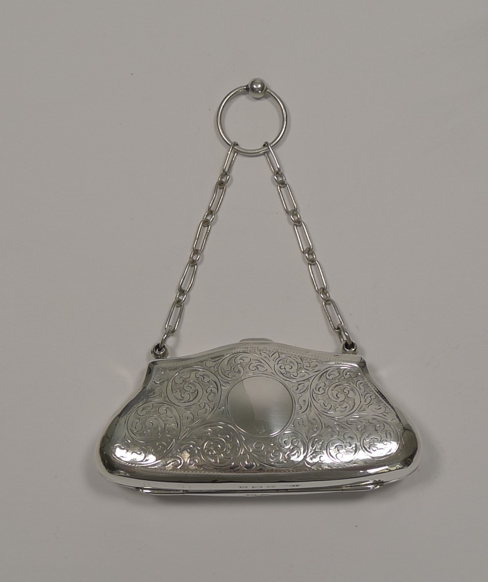 Antique English Sterling Silver Coin Purse 1913 704023 www