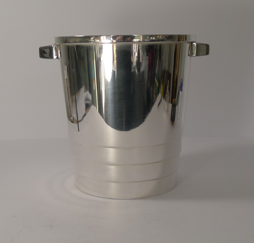 luc lanel for christofle gallia collection champagne bucket wine cooler c1930