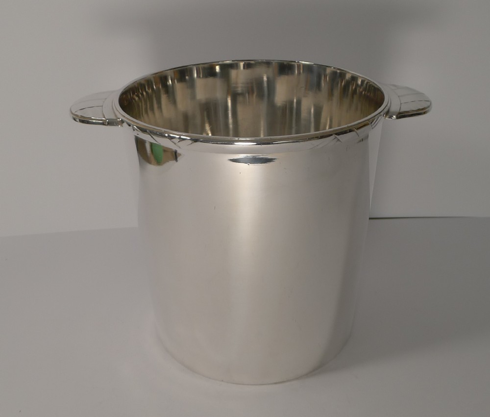 rare french art deco champagne bucket wine cooler by ercuis paris