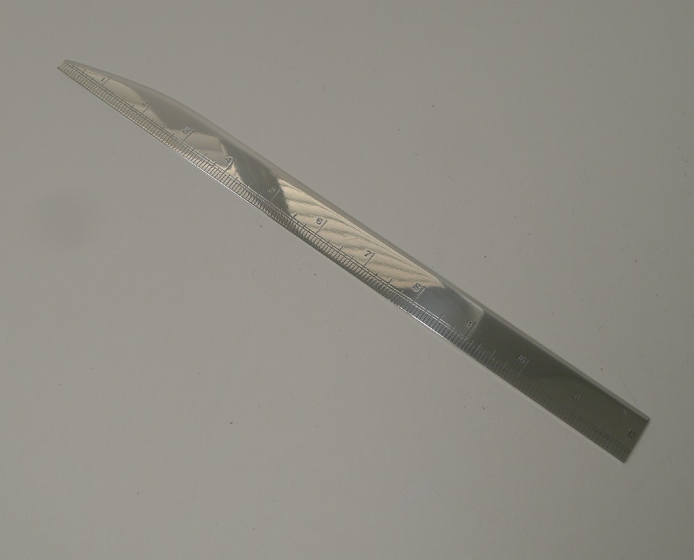 solid sterling silver combined 12 ruler and letter opener by asprey london