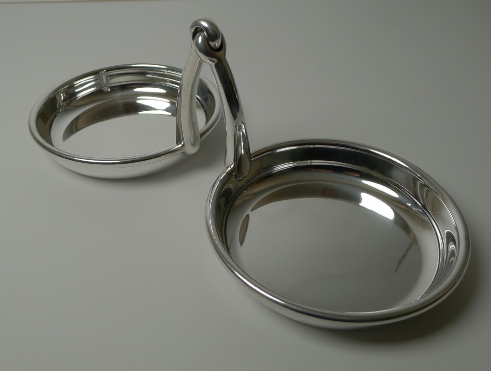 Hermes, Paris Rare Double Equestrian Horse Bit Vide Poche / Trays C