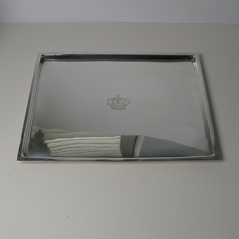 finest silver plated tray royal crown by mappin webb