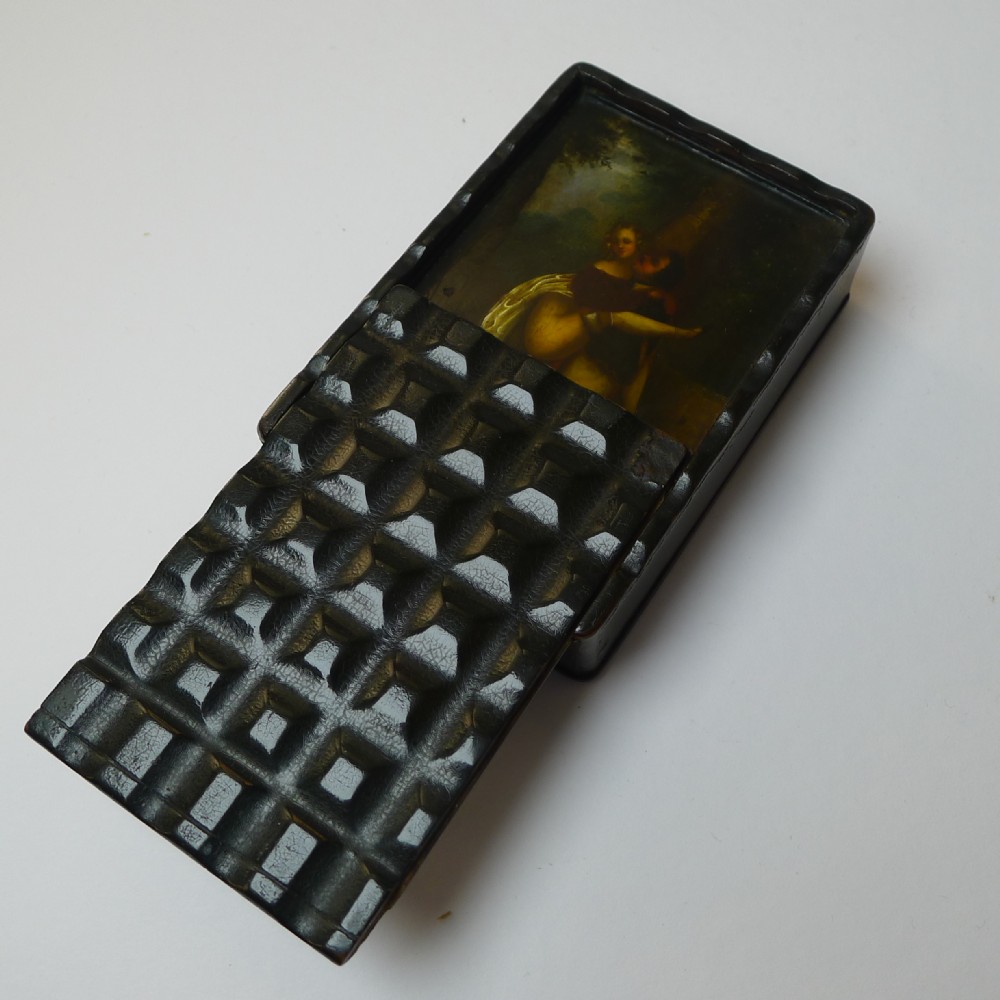 german concealed erotic snuff box in the manner of stobwasser c1820