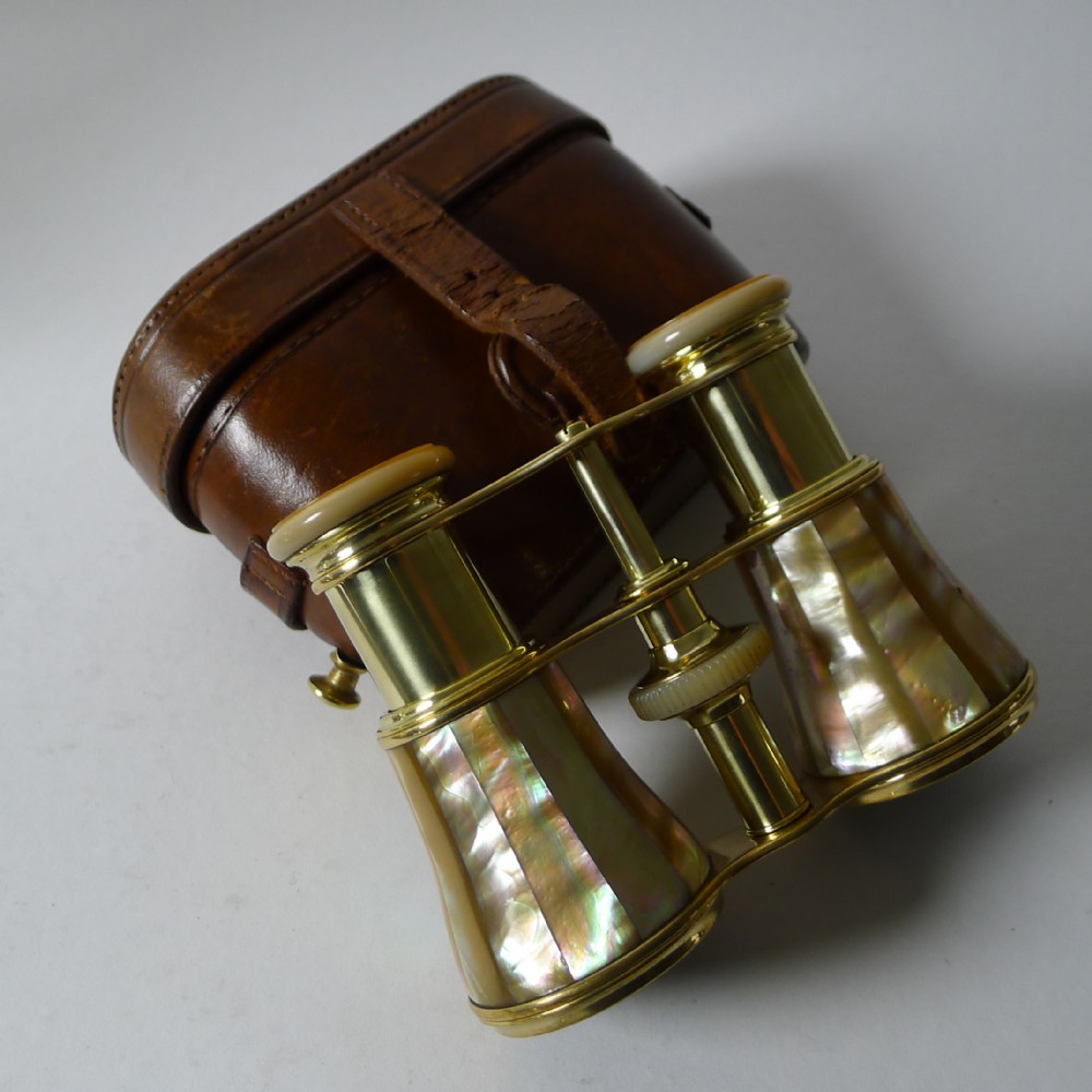 lemaire paris cased mother of pearl opera glasses c1910