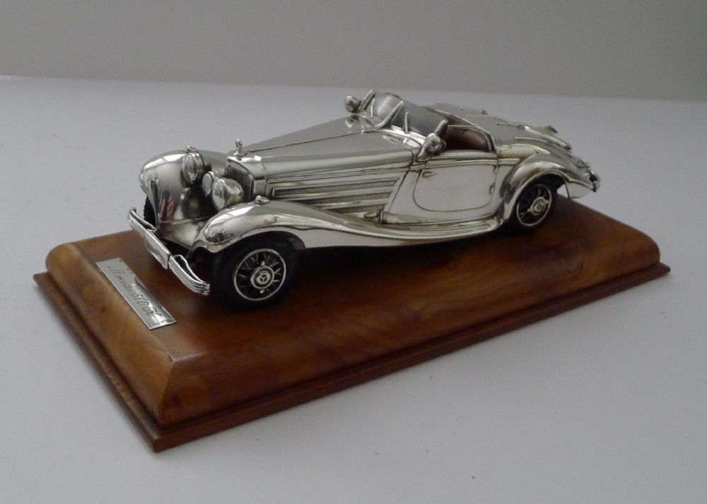 scale model vintage sterling silver mercedes 500 k c1980