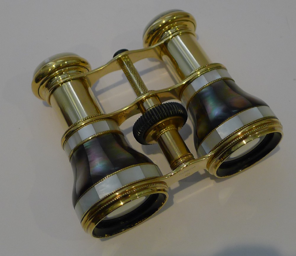 exceptional pair antique opera glasses by colmont paris