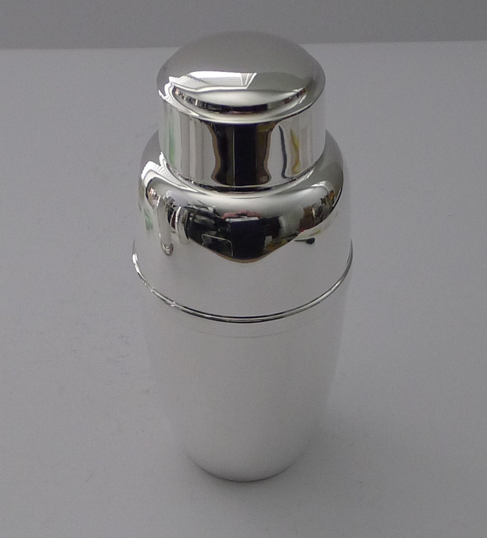 art deco silver plated cocktail shaker by c s green co