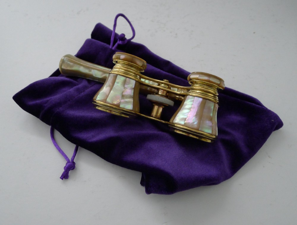 fine pair of mother of pearl opera glasses by dolland london