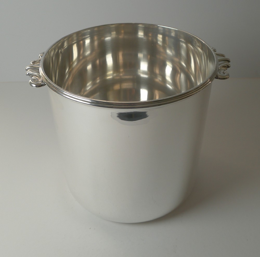 antique french silver plated wine or champagne cooler bucket puiforcat paris