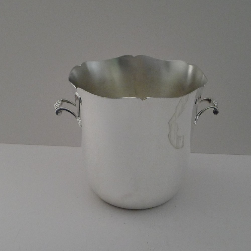 french silver plated champagne bucket wine cooler by ercuis paris