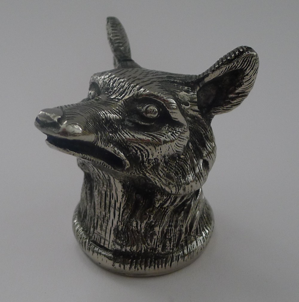 gucci italy handsome fox head bottle opener c1970