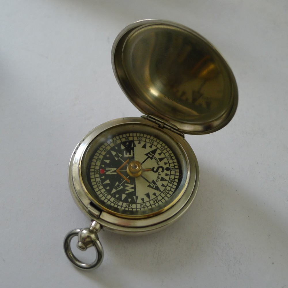 antique english nickel cased compass reg no for 1903 ww1 military issue