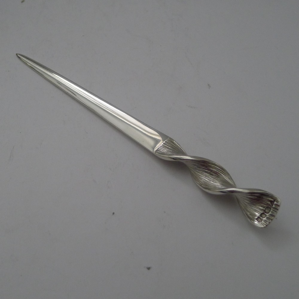 modernist english solid sterling silver letter opener brian leslie fuller