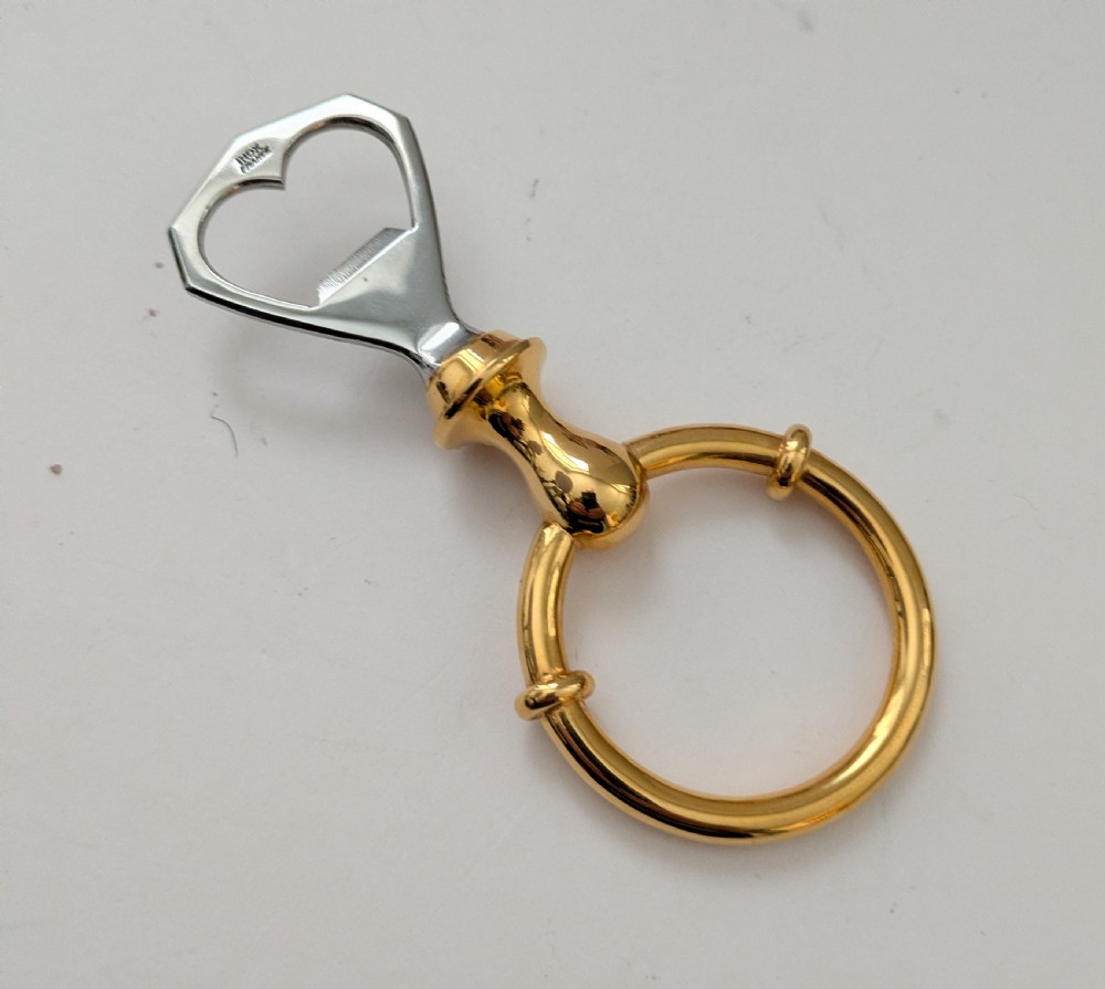 vintage hermes horse bit bottle opener c1970