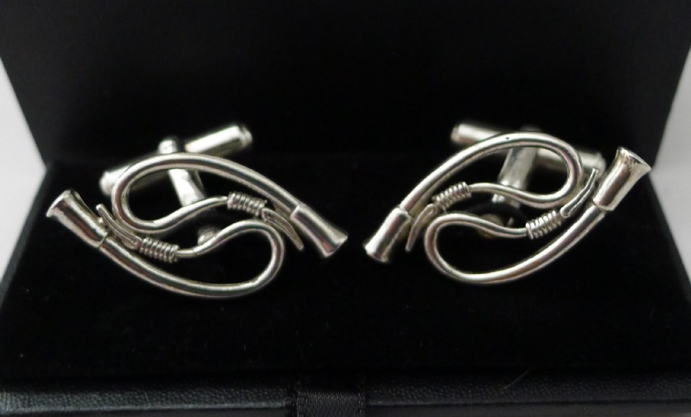 hermes paris pair vintage equestrian whip in sterling silver