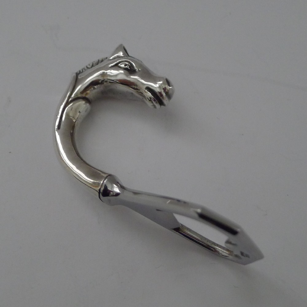 vintage silver plated hermes paris horse equestrian bottle opener c1980
