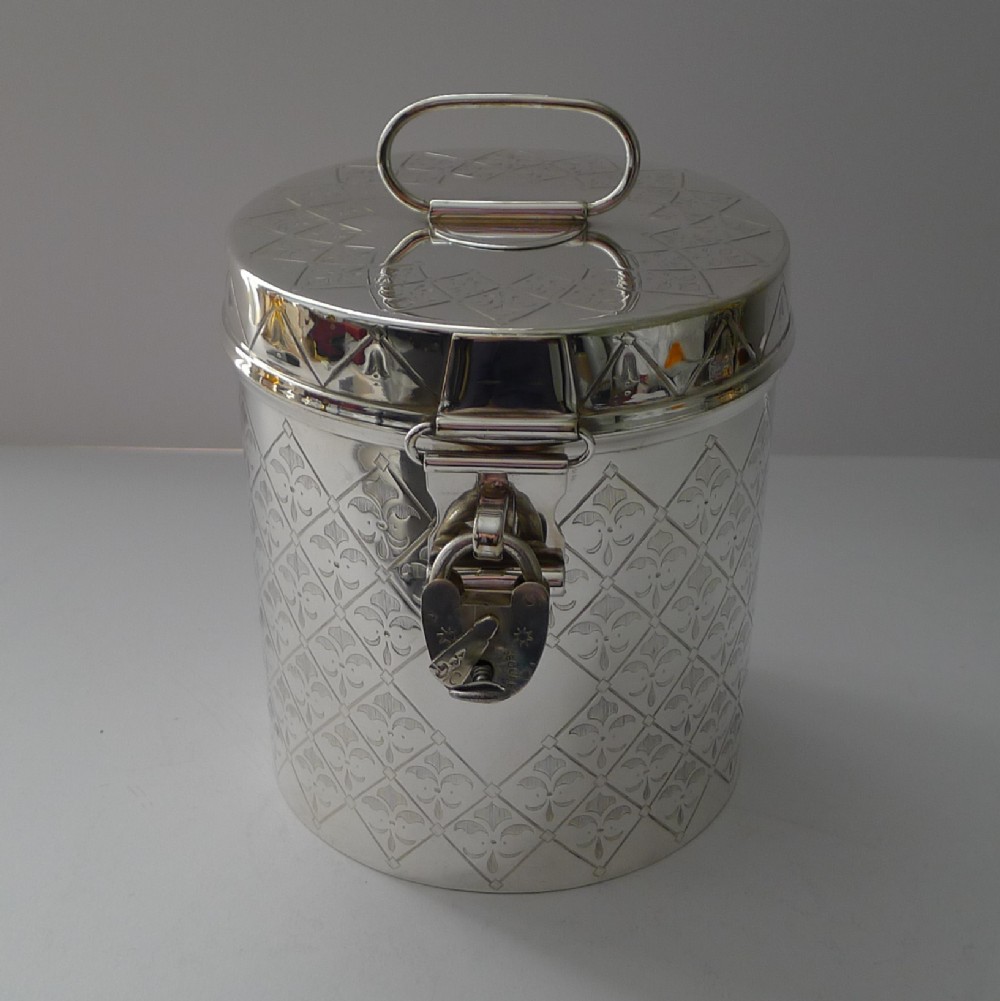 magnificent antique english locking biscuit box by mappin and webb c1880