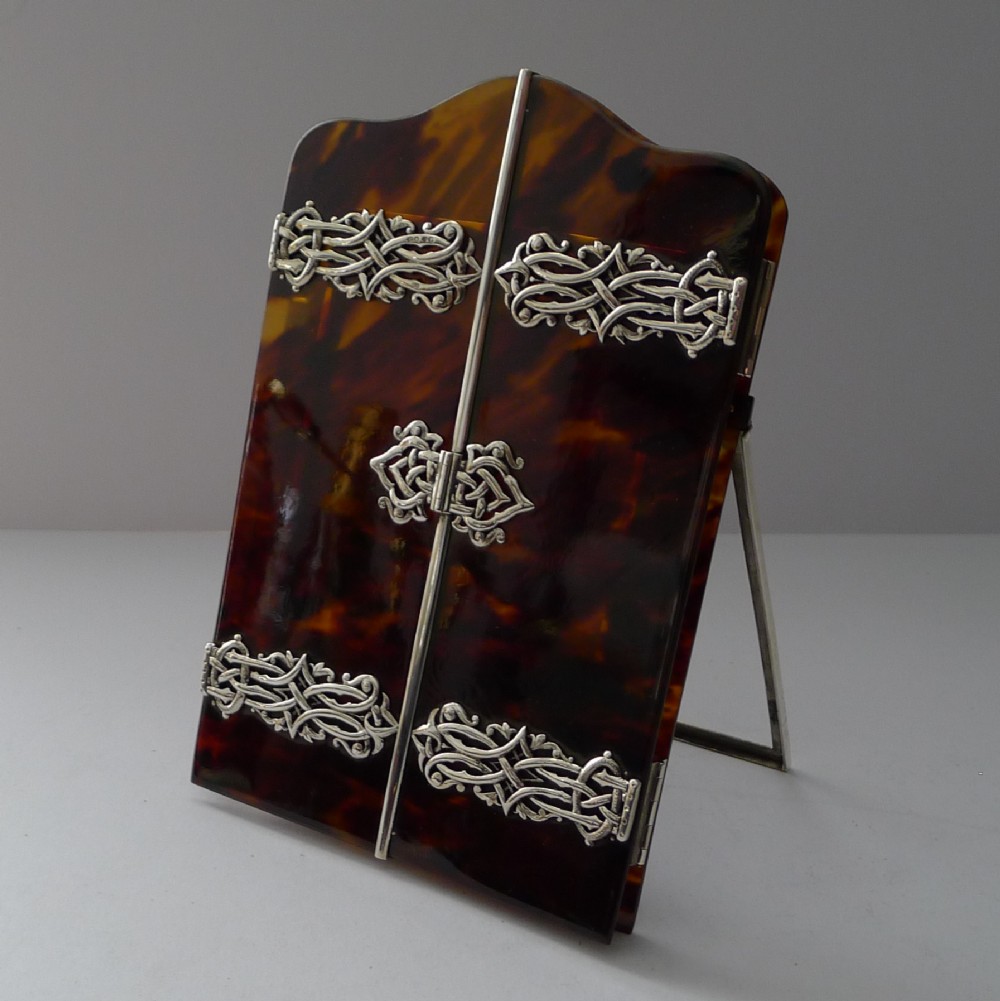finest victorian sterling silver mounted tortoiseshell photograph frame 1889