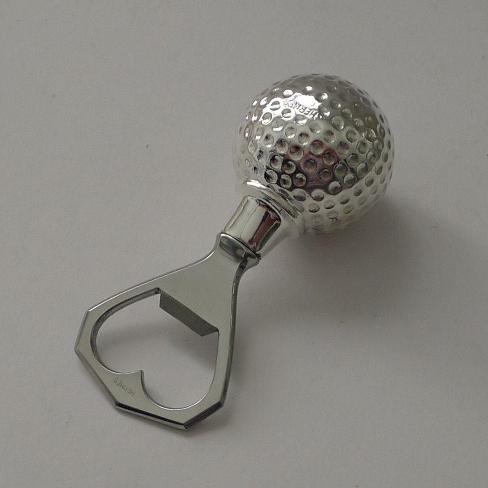 hermes paris golf ball bottle opener c1960