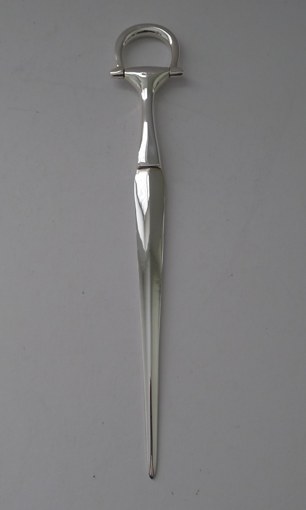 gucci italy large equestrian horse bit letter opener c1980