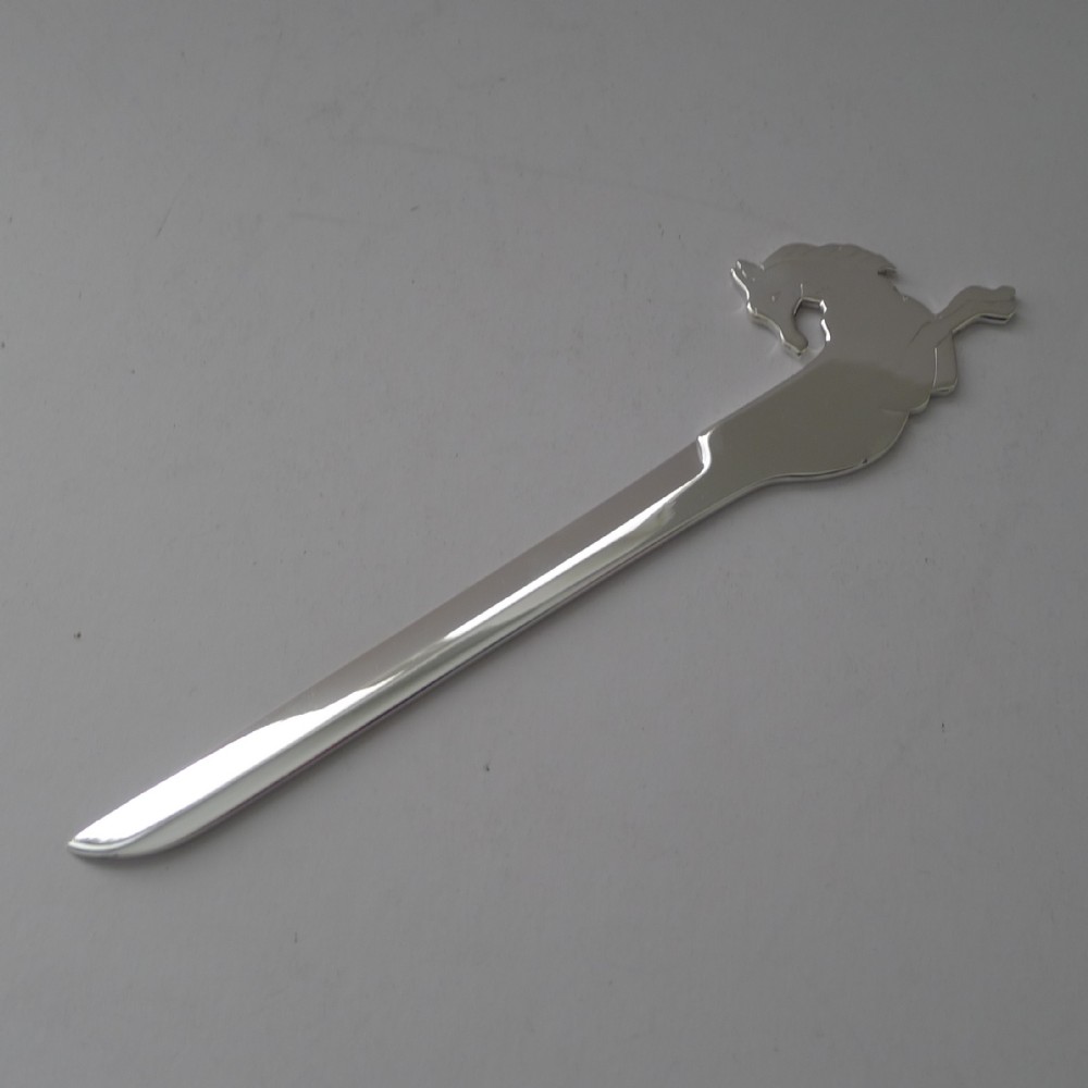 hermes paris silvered bronze letter opener equestrian c1960